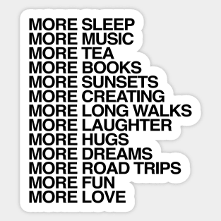 More sleep Sticker